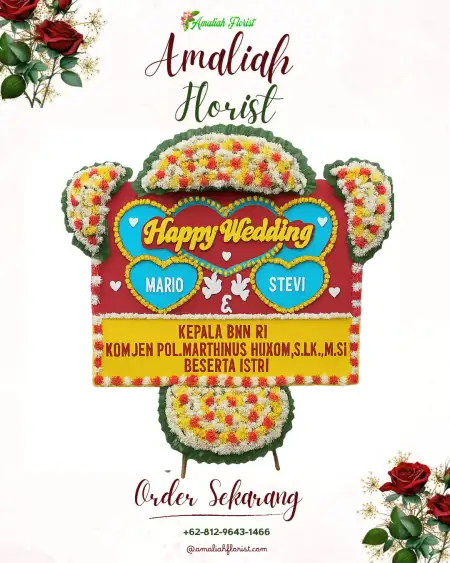 Papan Bunga Pernikahan Kalitirto